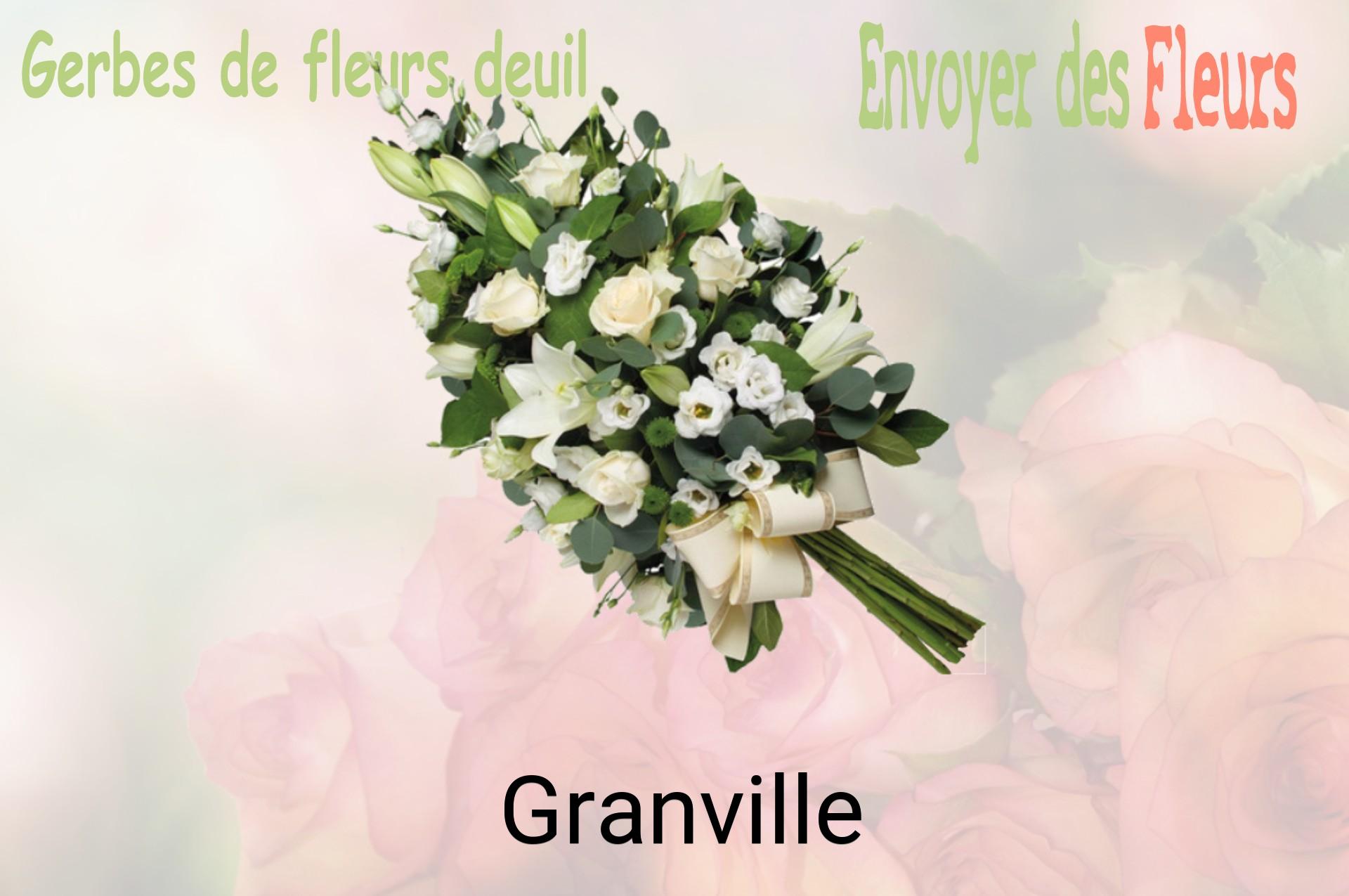 Gerbe de fleurs de deuil livrée à Granville